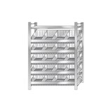 thumbnail of Schüttgutregal, Stecksystem, verzinkt, HxBxT 2000 x 1290 x 525 mm, 5 Ebenen, 20 Schüttfächer