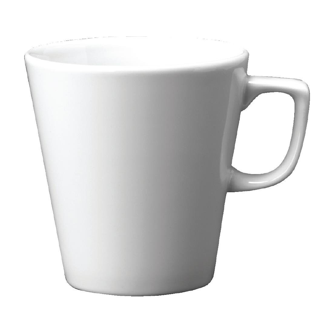 Mugs café Latte blancs Churchill Whiteware 340ml (lot de 12)