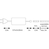 thumbnail of Paulmann MaxLED 1000 LED Strip Tageslichtweiß Basisset  1,5m   18W 1100lm/m  6500K 36VA 70586