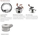 thumbnail of Lagostina Pentola A Pressione Deliziosa Easyup Acciaio Inox, Acciaio, Litri 5