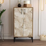 thumbnail of Dmora Scarpiera Dmarrull, Mobile portascarpe, Armadio da ingresso multiuso, Mobiletto per calzature, 60x35h111 cm, Noce e Bianco