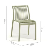 thumbnail of Set de 6 chaises en polypropylène empilables pour extérieur et jardin, bar et restaurant, structure robuste et légère - Olimpia - Pistache
