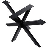 thumbnail of DELUKE® Tischgestell Metall THORN Stahlgestell beschichtet, 71x120x68cm HxBxT| Tischbeine Outdoor Tischfüße Tischuntergestell Schwarz
