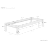 thumbnail of Bettgestell natur 80x200 Einzelbett Futonbett Kiefer massiv Holzbett ohne Rollrost 60.35-08 oR