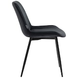 thumbnail of Silla de comedor Victoria con funda de terciopelo Negro