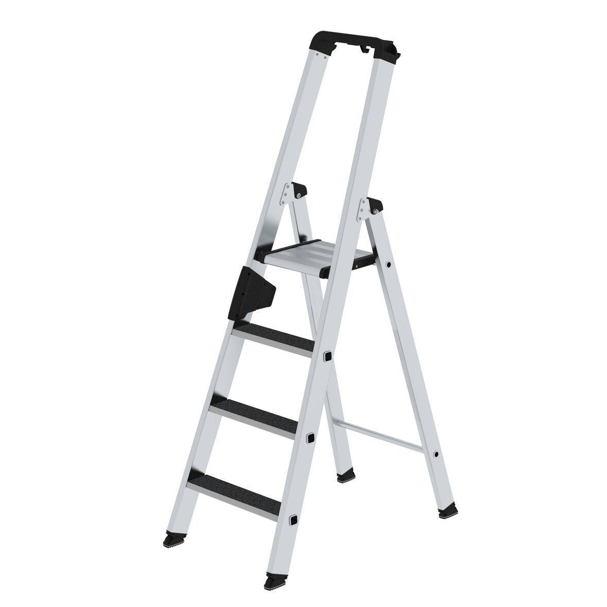 PROREGAL Stufen-Stehleiter einseitig begehbar mit clip-step R13 4 Stufen