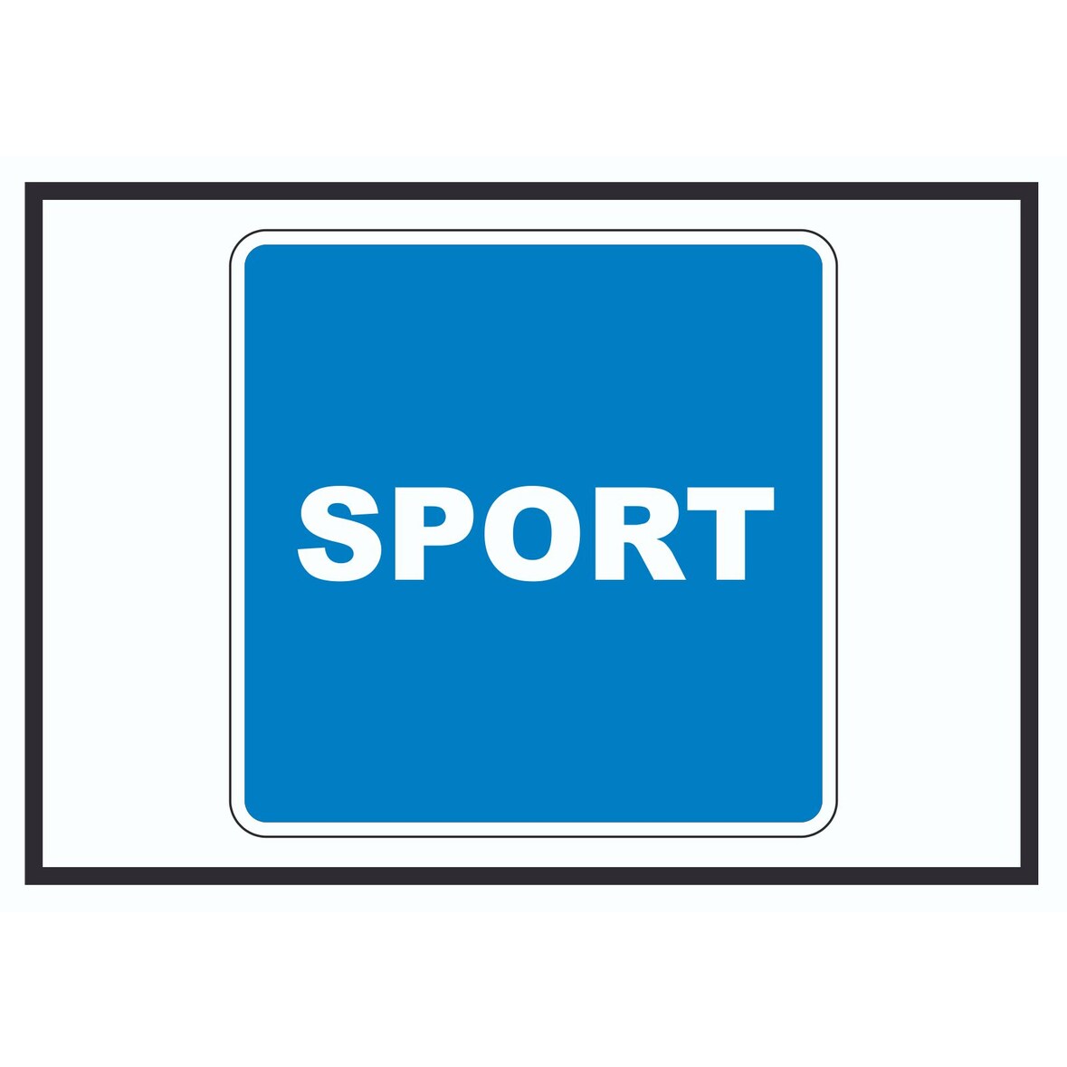Sportfahrzeuge erlaubt Sportboote Symbol A6 Rückseite selbstklebend