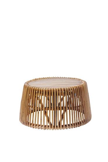 SIT Möbel mesa auxiliar Tom Tailor | con tapa de teca | ratán | A 69 x P 69 x A 38 cm | 05345-01| serie RATTAN