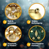 thumbnail of Casaria Weihnachtskugeln Weihnachtsbaumkugeln gold 103 tlg.