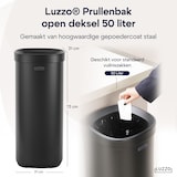 thumbnail of Luzzo® Open Square Prullenbak 50 liter - afvalbak-vuilnisbak -Zwart