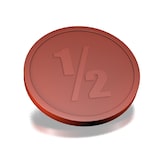 thumbnail of CombiCraft Kunststoff 1/2 Wertmarken in Braun  Ø29 mm  - Packung mit 250 Stück