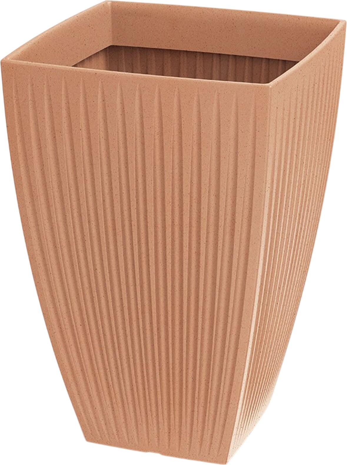 WellHome - Blumentopf aus rotationsgeformtem Kunststoff 59L Ø40x58cm in farbe Terrakotta - Latia Square HIGH