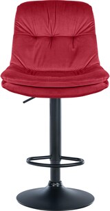 thumbnail of Décoshop26 - Hoher Hocker x1 für Küche und Bar mit weichem rotem Samtsitz und schwarzem Metallgestell 10_0005920