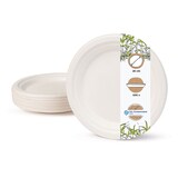 thumbnail of BIOZOYG 500 Stück Einwegteller rund Ø 26 cm Bio Geschirr Zuckerrohr Teller stabil biologisch abbaubar kompostierbar Bagasse Einwegteller Bioparty