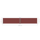 thumbnail of Helloshop26 - Ausziehbare Seitenmarkise/Sichtschutz für Terrasse Garten Balkon 220 x 1200 cm braun 02_0007423