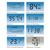 thumbnail of Hama Wetterstation mit Außensensor DCF-Funkuhr Barometer schwarz