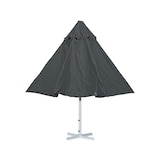 thumbnail of Parasol Meran II, marktparasol, Ø 5m polyester/aluminium stok wit 28kg ~ antraciet met voet