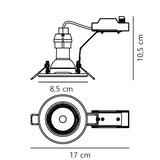 thumbnail of Spot encastré luminaire CANIS lot de 3 spots 2700K- 230Lumens Métal Brossé Nickel H. 10,5 IP20 -Intérieur