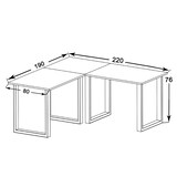 thumbnail of Büromöbel Eckschreibtisch Lona 80 cm U Alu Schwarz