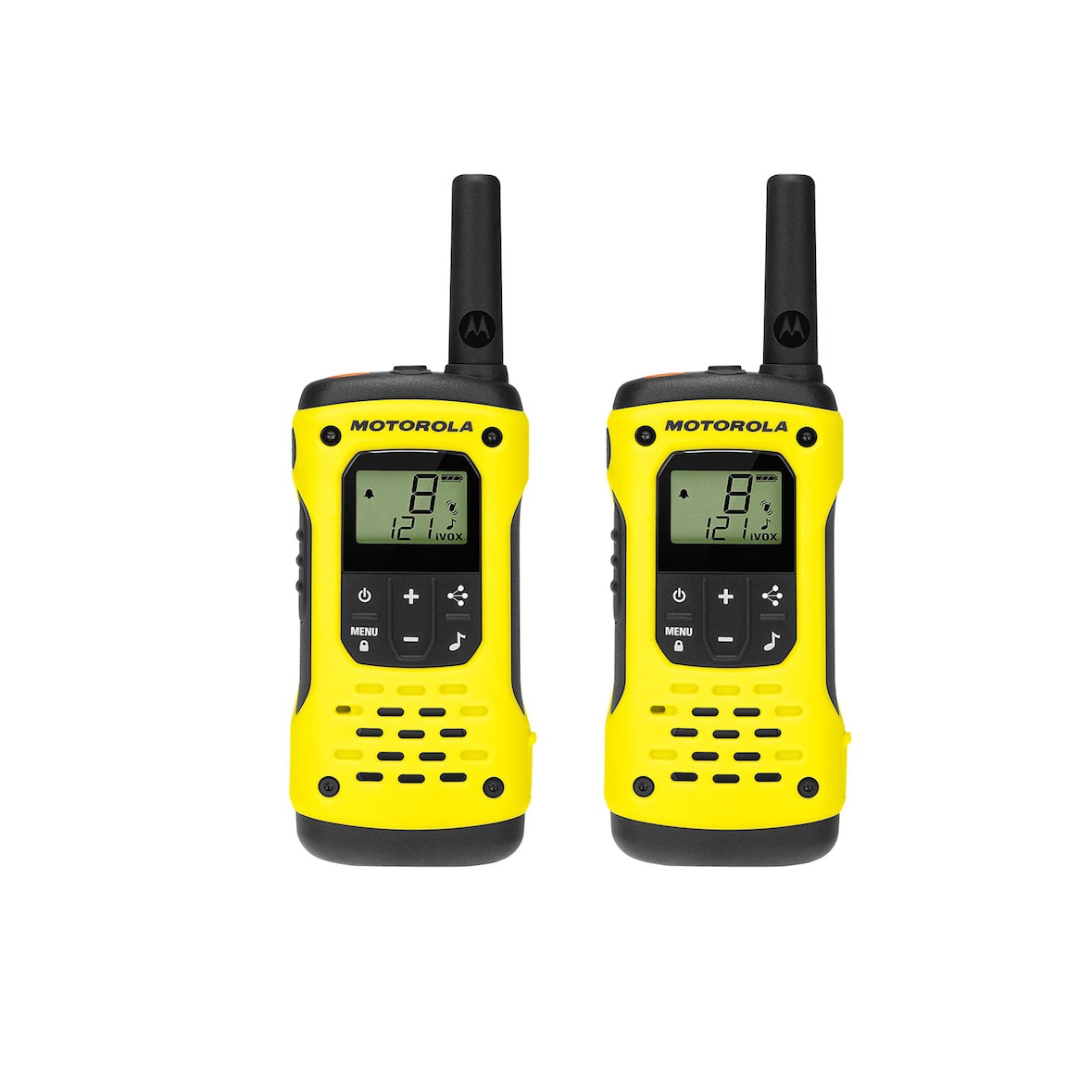 Motorola T92 H2O Talkie, lot de 2 jaune/noir, 8 canaux + 121 sous‑codes, flottant SOS