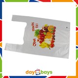 thumbnail of DayBays 2000 Stk. Hemdchentragetaschen 32+18x54 cm MDPE Mit Druck 'OBST MACHT FIT'
