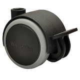 thumbnail of WAGNER Möbelrolle/Doppelrolle - SOFT - Durchmesser Ø 40 mm mit Bremse, schwarz/grau, Tragkraft 35 kg - 01072701
