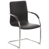 thumbnail of Set de 3 sillas de conferencia Melina en piel sintética Negro