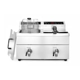 thumbnail of HENDI Doppel-Induktionsfritteuse, Edelstahl, 48.5 x 58 x 40.6 cm, 2 x 8 l, silber