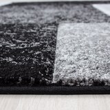 thumbnail of Carpetsale24 Teppich 240x340 cm – XL Kurzflor Konturenschnitt in Schwarz Grau Weiß – Kariertes Design, Extra Weich, für Großes Wohnzimmer, Esszimmer
