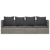 thumbnail of vidaXL Outdoor-Loungebett mit Kissen Grau Poly Rattan