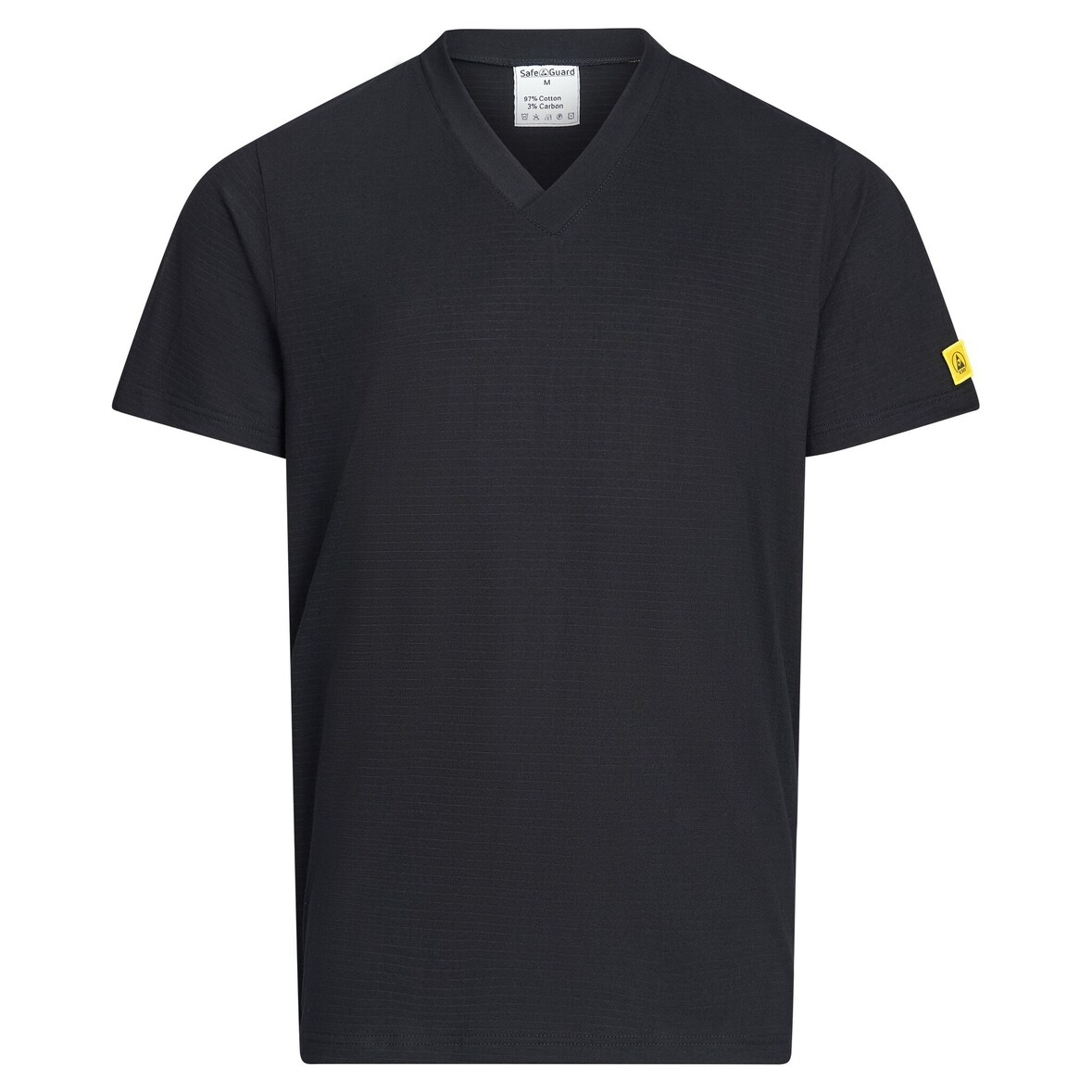 ESD-Shirt, V-Ausschnitt, 150g/m², schwarz, XS