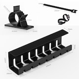 thumbnail of Albatros Kabelkanal Set A Weiss  – Kabelmanagement aus pulverbeschichtetem Stahl für Schreibtische