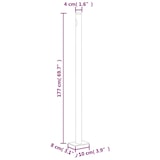 thumbnail of Auvent latéral rétractable de patio 180x600 cm Gris Modèle Sirius Horizon