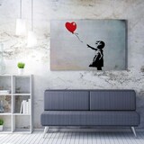 thumbnail of Toile décorative fille avec ballon 100 x 70 cm Hanah Home