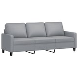 thumbnail of vidaXL 3-Sitzer-Sofa mit Hocker Hellgrau 180 cm Stoff