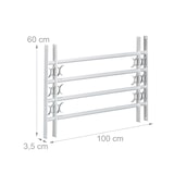 thumbnail of Relaxdays Fenstergitter Einbruchschutz, ausziehbar, für außen, Stahl, 600 x 1000-1500 mm, Sicherheitsgitter, grau