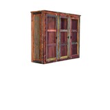 thumbnail of SIT Möbel Kastuitbreiding | 3 deuren met glasinzet | Oud hout gelakt | gekleurd | B 140 x D 40 x H 110 cm | 09134-98 | Serie RIVERBOAT