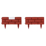 thumbnail of Beetumrandung 4er Set Rasenkante Garten Beeteinfassung Solar Beleuchtung braun