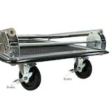 thumbnail of METRO Professional Platformwagen / transportwagen, 47,5 x 73,5 x 82 cm, opvouwbaar, tot 150 KG, ergonomische handgreep, met remmen, zilver / zwart