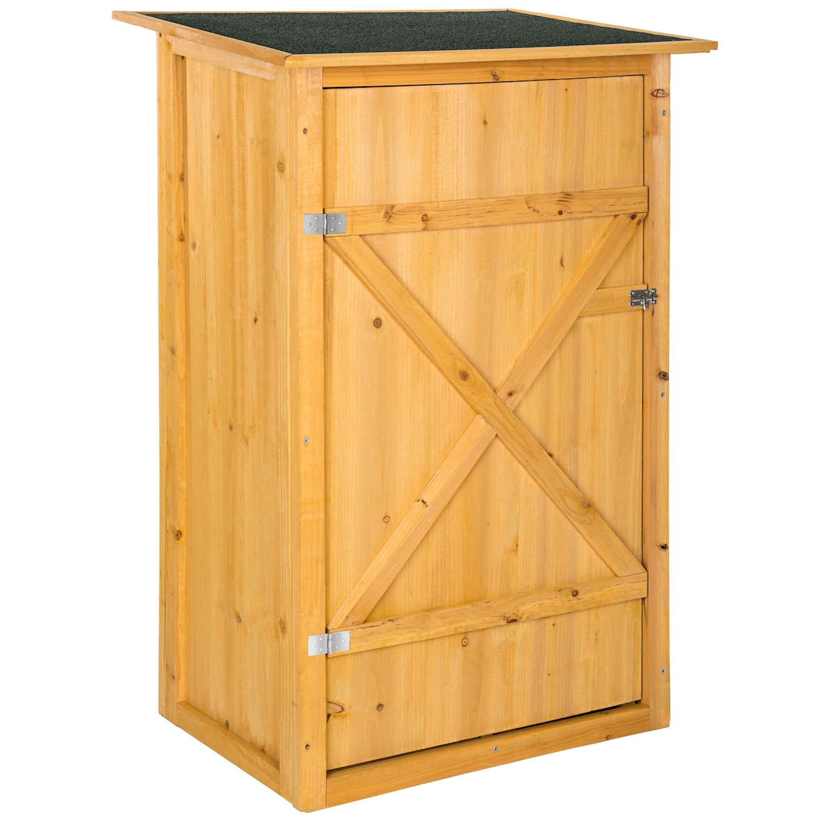 tectake Armoire de jardin adossée Taman 75 x 56 x 118 cm  Marron