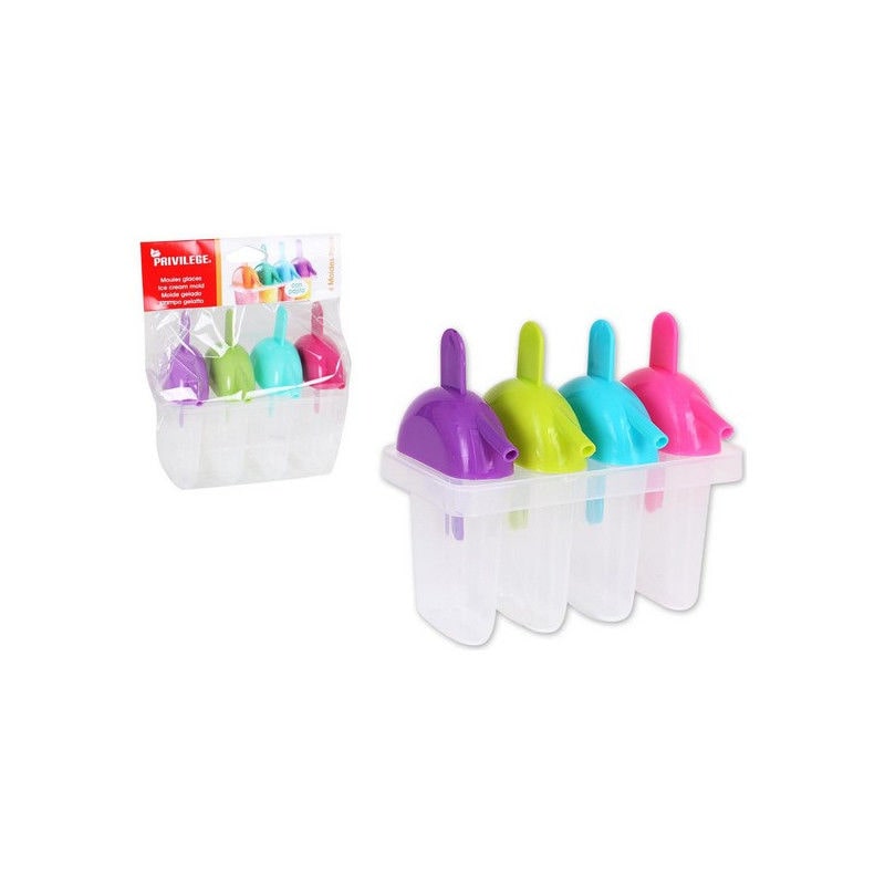 Privilege Mini-Stieleisformer für Eis am Stiel Formen Set Eisform Eisförmchen