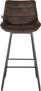thumbnail of Barhocker VISEN - Samt Braun 49x56x105 cm | Barstuhl Mit Lehne Drehbar Tresenhocker Tresenstuhl Kneipenhocker Kneipenstuhl