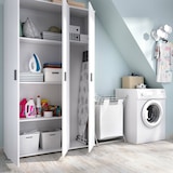 thumbnail of Dmora Mehrzweckgarderobe Sillano, Multifunktionaler Besenhalter, Kleiderschrank mit 3 Türen, 116x35h190 cm, Weiß