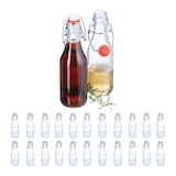 thumbnail of Relaxdays Glasflaschen, 24er Set, 250 ml, Bügelflaschen zum Befüllen, für Liköre & Öle, Bügelverschluss, transparent