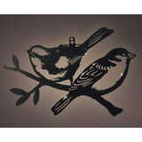 thumbnail of LED Solar Wanddeko Vögel auf Ast 36x23cm Metall Dekoleuchte Garten Balkon Terasse Gartendeko Wandlicht Außendeko Wandleuchte Schwarz Warmweiß