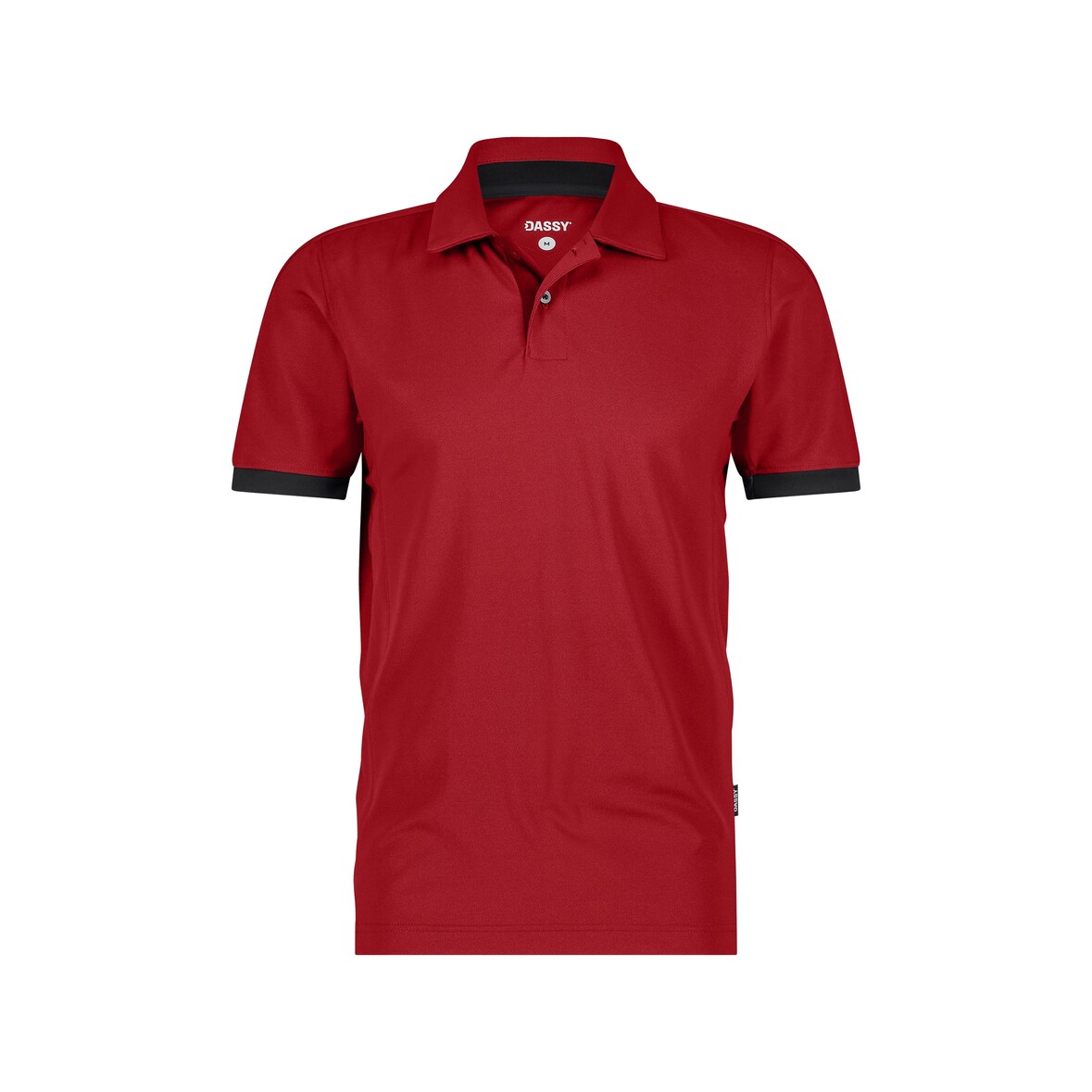 DASSY® Traxion Next Poloshirt, D-FX Flex, UV-Schutz UPF 50+, Mesheinsätze, 50% recyc. PES, Art. 710079 rot/schwarz 3XL