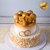 thumbnail of Airlaid Tischband Ornament in Gold, 30cm x 20m, 1 Stück