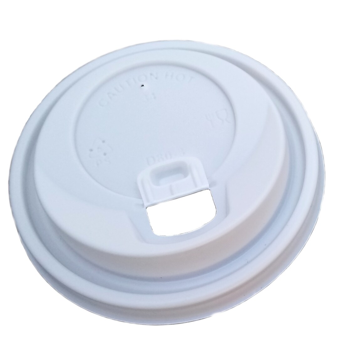 500 Deckel für Coffee to go Becher 0,3l-0,4l 12oz-16oz, weiß, mit Verschluss 80mm