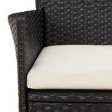 thumbnail of vidaXL 3-tlg. Garten-Essgruppe mit Kissen Schwarz Poly Rattan