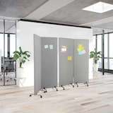 thumbnail of Mobiles Akustik-Trennwand-System FLEXMIUT 2er Set hellgrau hjh OFFICE